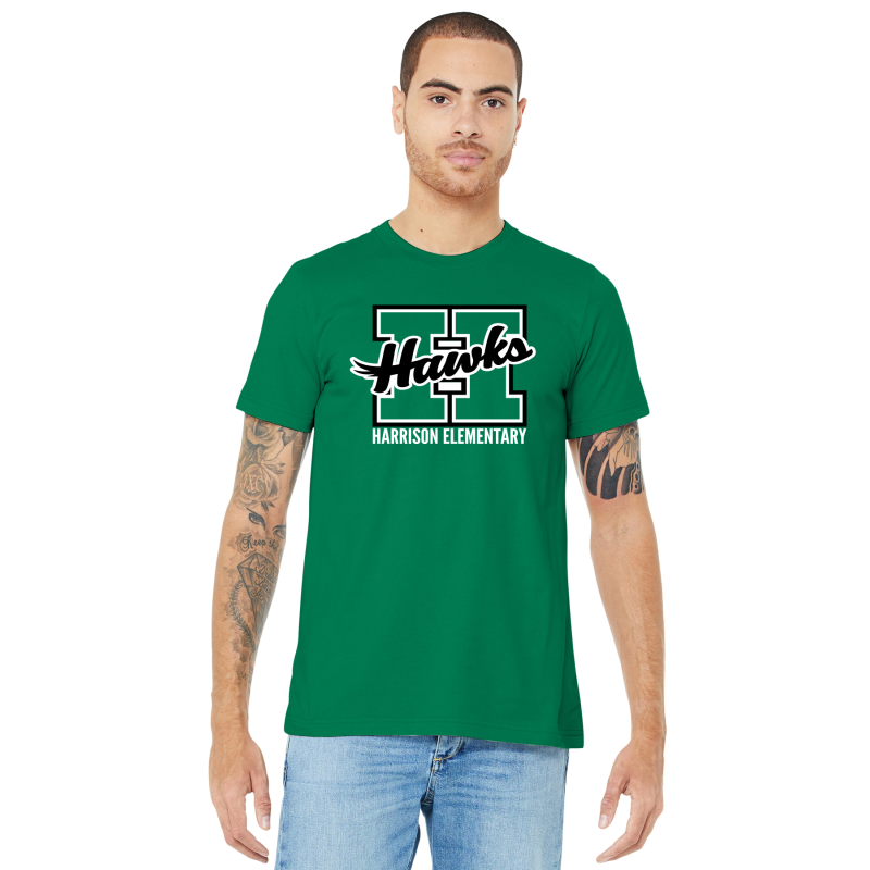        BC3001 BELLA+CANVAS® Unisex Jersey Short Sleeve Tee; HAWKS H