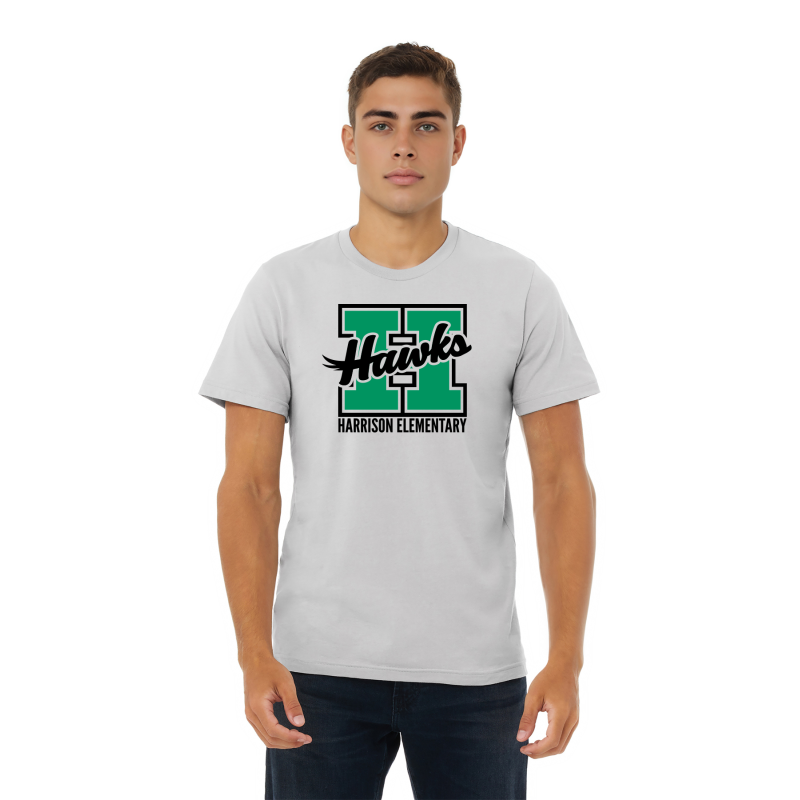 BC3001 BELLA+CANVAS® Unisex Jersey Short Sleeve Tee; HAWKS H