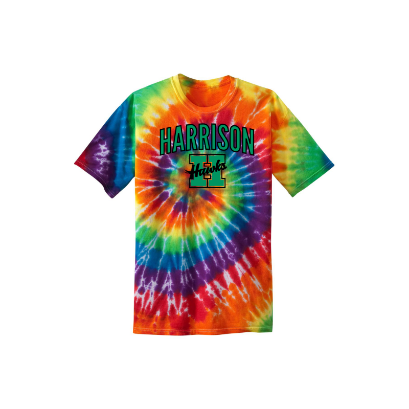 PC147Y Port & Company® Youth Red Tie-Dye Tee; HARRISO H