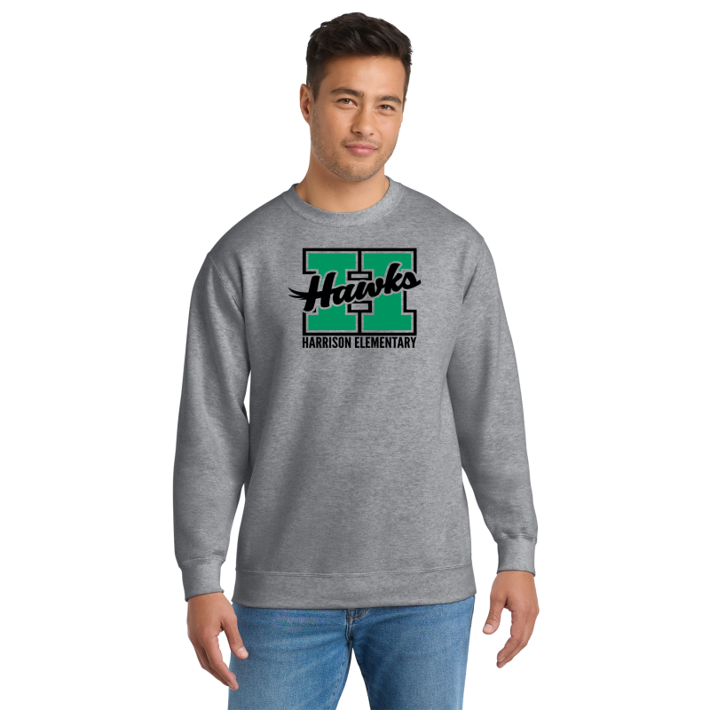 PC90 Port & Co™ Essential Fleece Pullover crewneck Sweatshirt; HAWKS H