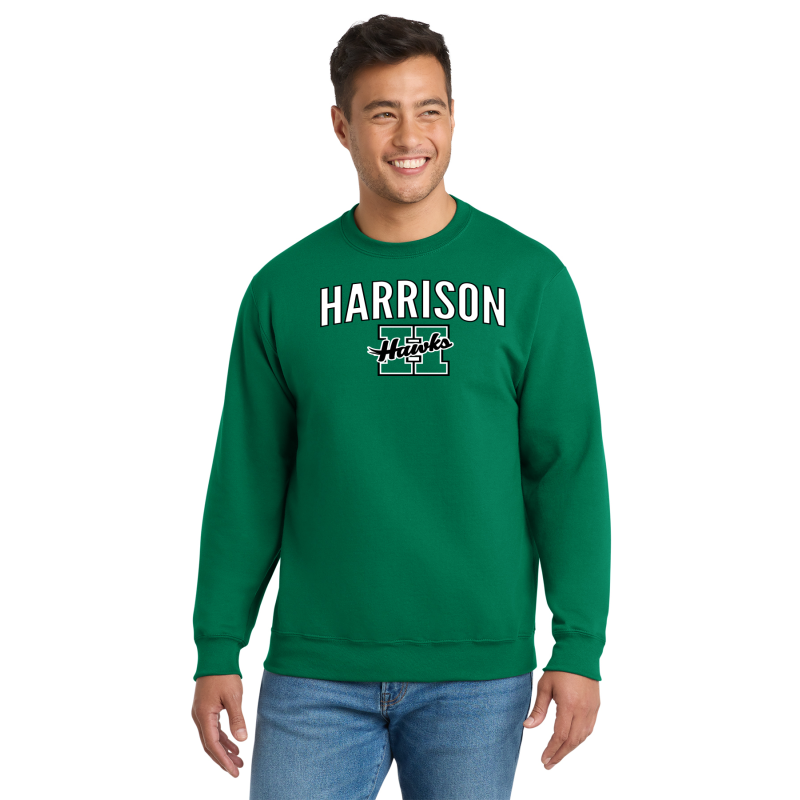 PC90 Port & Co™ Essential Fleece Crewneck Sweatshirt; HARRISON H