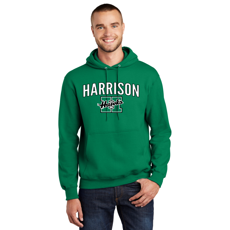PC90H Port & Co™ Essential Fleece Pullover Hooded Sweatshirt; HARRISON H