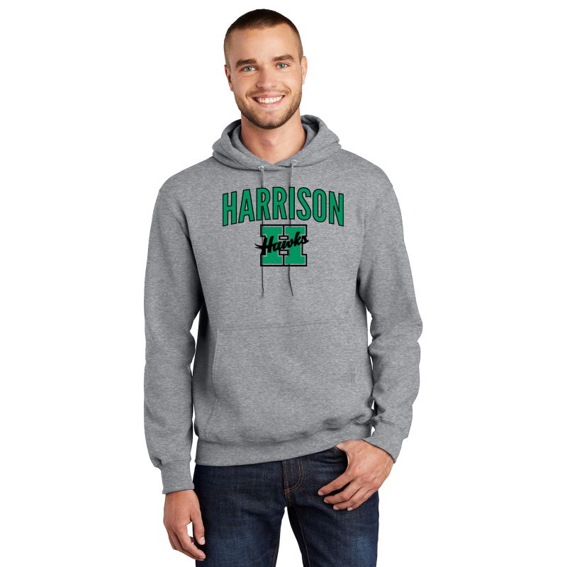 PC90H Port & Co™ Essential Fleece Pullover Hooded Sweatshirt; HARRISON H