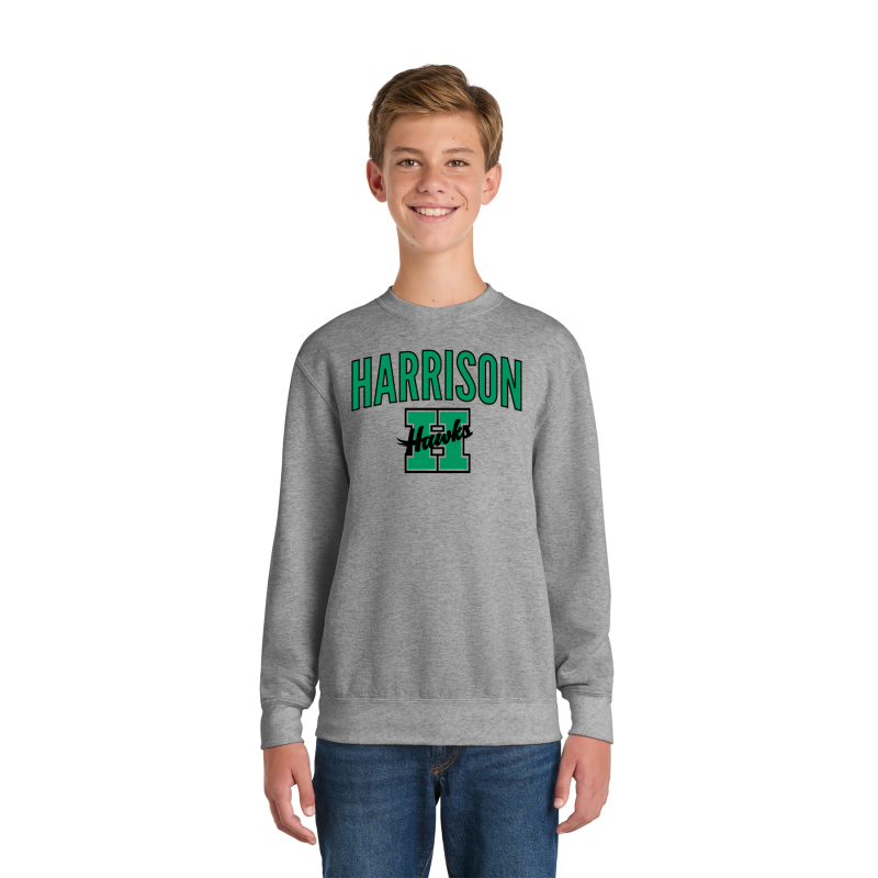 PC90Y Port & Co™ Youth Core Fleece Crewneck Sweatshirt, HARRISON H