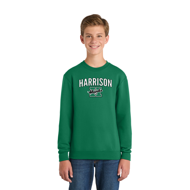 PC90Y Port & Co™ Youth Core Fleece Crewneck Sweatshirt, HARRISON H