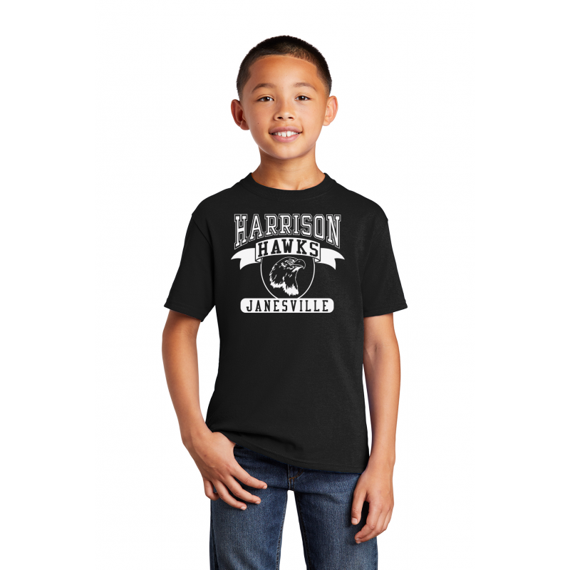 Harrison Hawks Full Front Youth Core Cotton Tee
