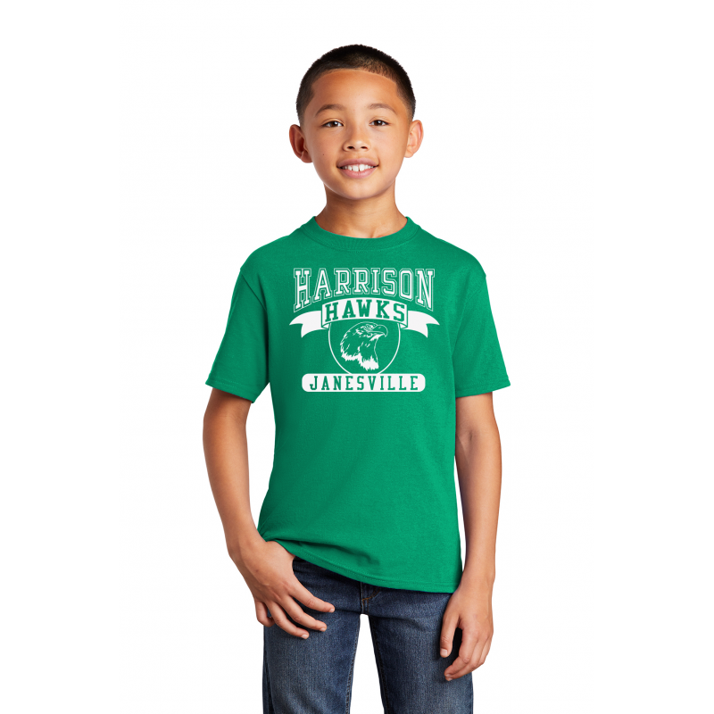 Harrison Hawks Full Front Youth Core Cotton Tee