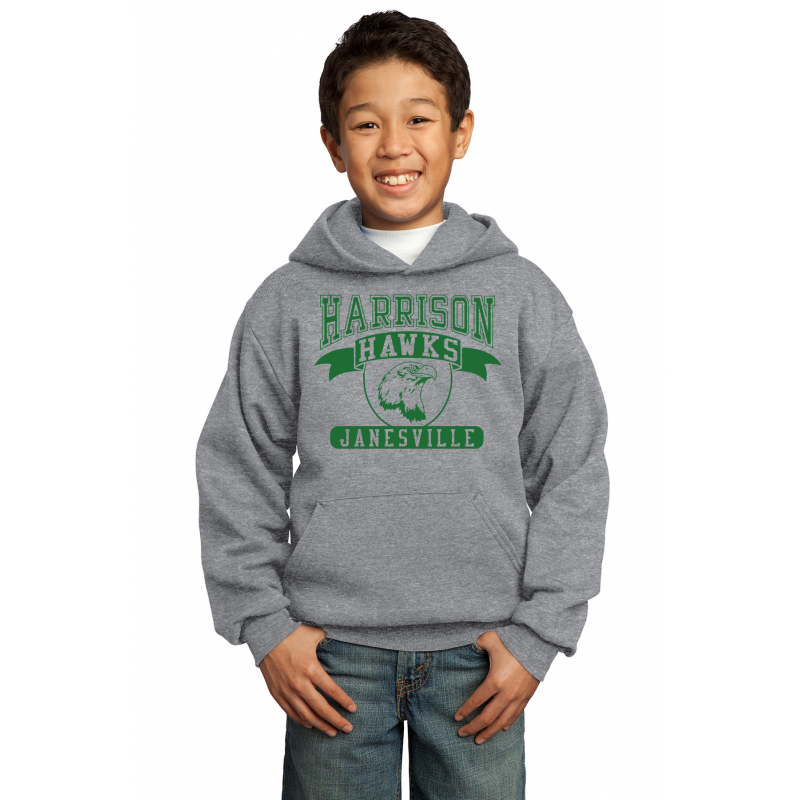 Harrison Hawks Full Front Youth Heavy Blend™ Hooded Sweatshirt