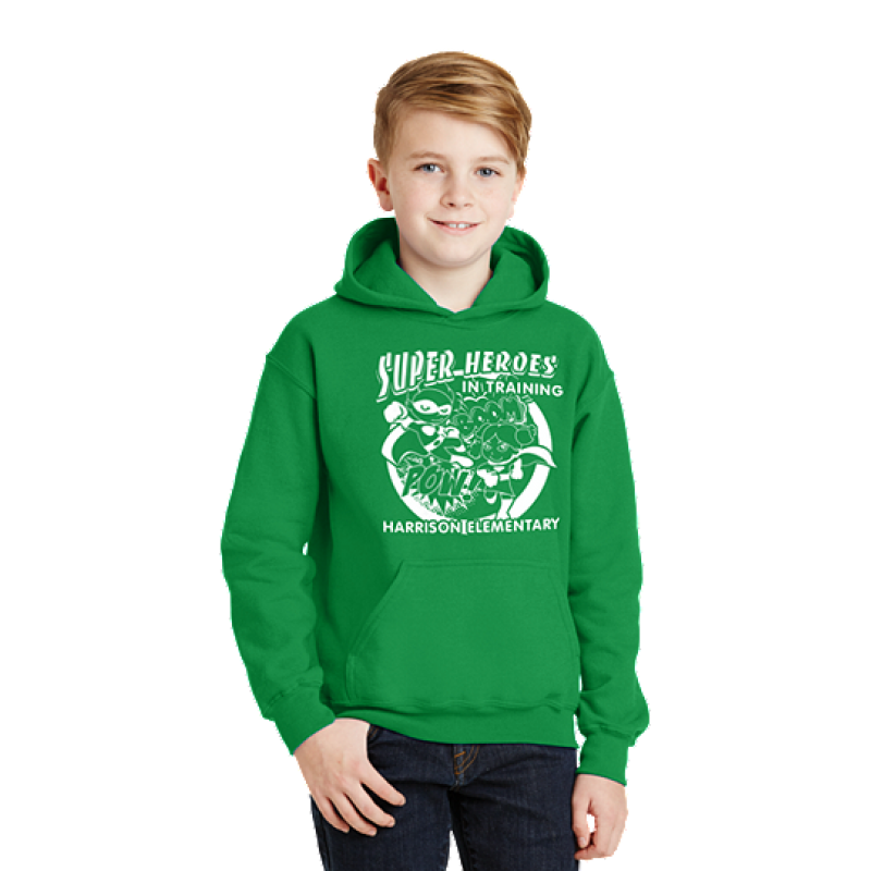 Harrison Hawks Superhero Youth Heavy Blend™ Hooded Sweatshirt
